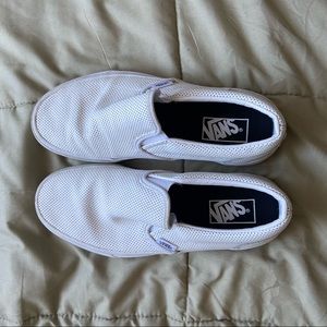 white leather vans